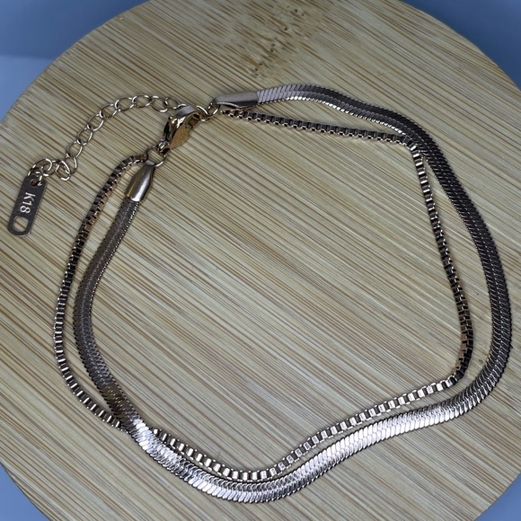 ✨Clara 18K Rose Gold Titanium Steel Snake Anklet Bracelet 3mm - Picture 2 of 10